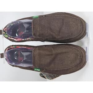 Sanuk Seeker Men's Loafers Slip-On Shoes Size 8 Brown